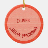 Rood en Groen Positieve Kerstmis Vibes Kerstmis Keramisch Ornament (Voorkant)