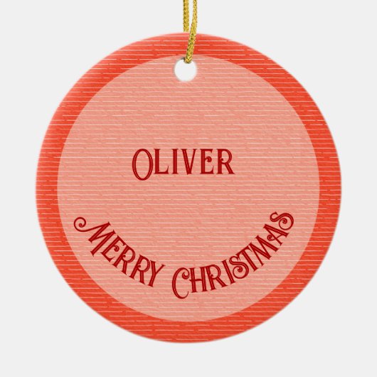 Rood en Groen Positieve Kerstmis Vibes Kerstmis Keramisch Ornament (Voorkant)