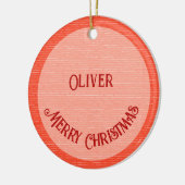 Rood en Groen Positieve Kerstmis Vibes Kerstmis Keramisch Ornament (Links)