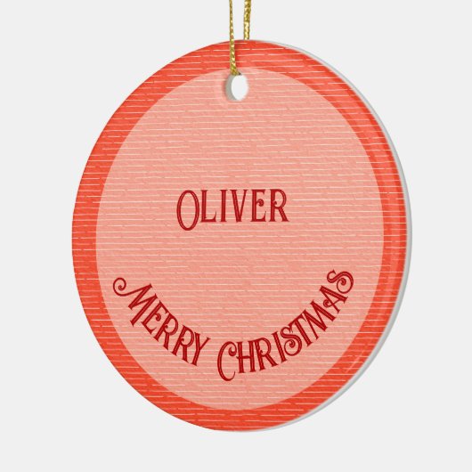 Rood en Groen Positieve Kerstmis Vibes Kerstmis Keramisch Ornament (Links)