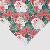 Rood en Groen Preppy Kerstman Tissuepapier (Detail)