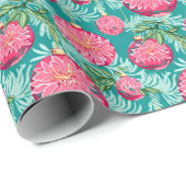 Rood en Groen Preppy Kerstmis Ornamenten Cadeaupapier (Rol Hoek)