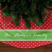 Rood en Groen Preppy Stippen Monogram Kerstboom Rok