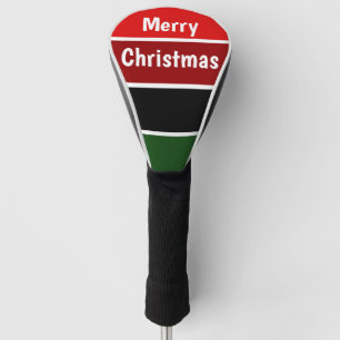 Rood en groen prettig kerstfeest golfheadcover