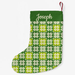 Rood en Groen Quilted Star Kleine Kerstsok