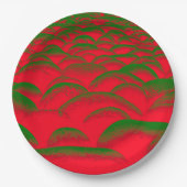 Rood en groen Rockscape Papieren Bordje (Voorkant)