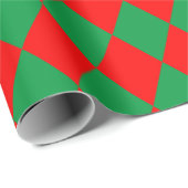 Rood en groen ruitenharlequin met kerstmis cadeaupapier (Rol Hoek)