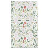 Rood en Groen Scandinavische Patroon Gift Bag Klein Cadeauzakje (Achterkant)