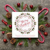 Rood en Groen Schattig Kerstfeest Kaart