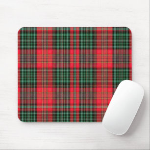 Rood en groen Schots erfgoed tartan ruitjespatroon Muismat
