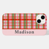 Rood en groen Schotse kersttartan Case-Mate iPhone Case (Achterkant (horizontaal))