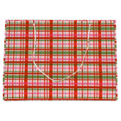 Rood en groen Schotse kersttartan Groot Cadeauzakje (Voorkant)