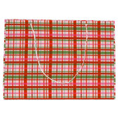 Rood en groen Schotse kersttartan Groot Cadeauzakje (Achterkant)