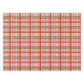 Rood en groen Schotse kersttartan Tafelkleed (Voorkant (Horizontaal))