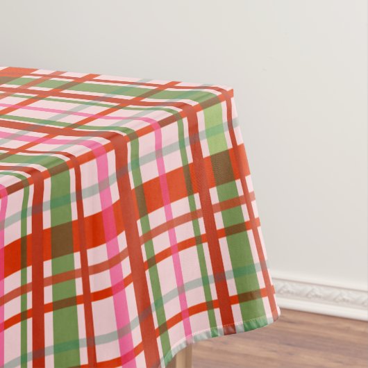 Rood en groen Schotse kersttartan Tafelkleed (Voorbeeld)