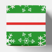 Rood en Groen Sneeuwvlok Treat Box Bedankdoosjes (Bovenkant)