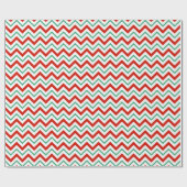 Rood en groen snijpapier voor Zig Zag Stripe Wrapp Cadeaupapier (Vlak)