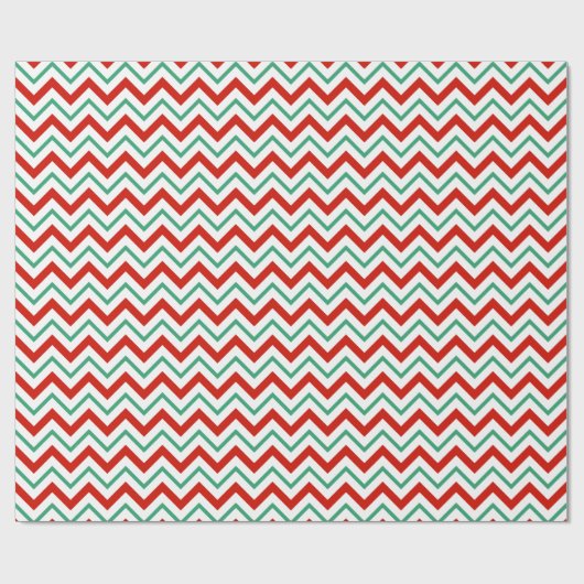 Rood en groen snijpapier voor Zig Zag Stripe Wrapp Cadeaupapier (Vlak)