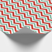 Rood en groen snijpapier voor Zig Zag Stripe Wrapp Cadeaupapier (Hoek)