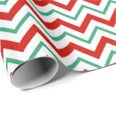 Rood en groen snijpapier voor Zig Zag Stripe Wrapp Cadeaupapier (Rol Hoek)