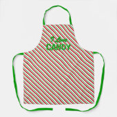 Rood en groen Snoep Stripes "I Love Snoep" Schort (Voorkant)