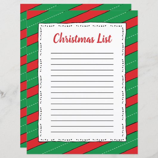 Rood en groen snoepje Boarder Clipart Kerstmis (Voorkant / Achterkant)