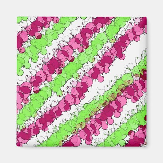 Rood en Groen Splatter verhit Magneet (Voorkant)