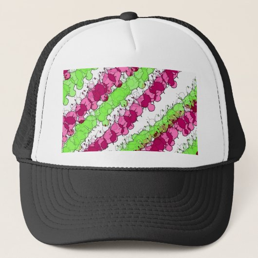 Rood en Groen Splatter verhit Trucker Pet (Voorkant)