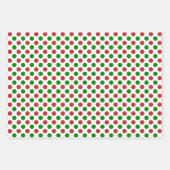 Rood en groen Stip — Papierbladen oppakken Inpakpapier Vel (Voorkant 2)