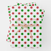 Rood en groen Stip — Papierbladen oppakken Inpakpapier Vel (In situ)