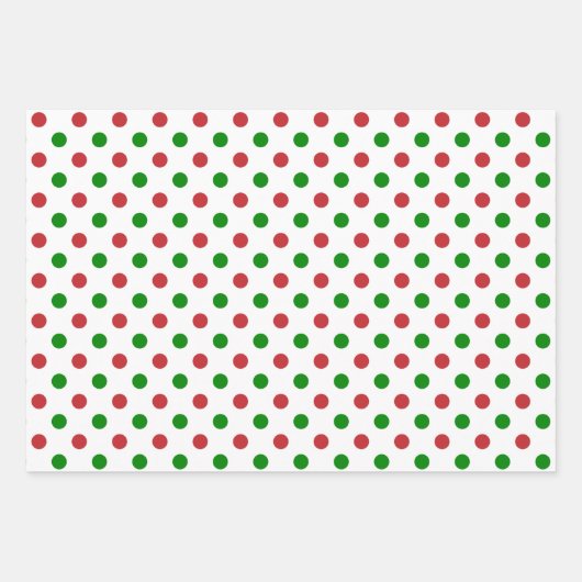 Rood en groen Stip — Papierbladen oppakken Inpakpapier Vel (Voorkant)