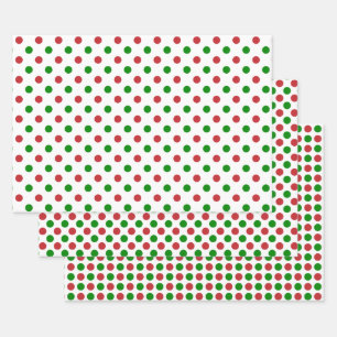 Rood en groen Stip — Papierbladen oppakken Inpakpapier Vel