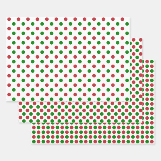 Rood en groen Stip — Papierbladen oppakken Inpakpapier Vel (Set)
