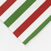 Rood en Groen Streep Kerstmis Fleece Deken (Hoek)