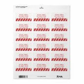 rood en groen strepen Verzendlabel Etiket (Full Sheet)