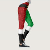 Rood en groen strooisel, mousserende kerstsappels leggings (Rechts)