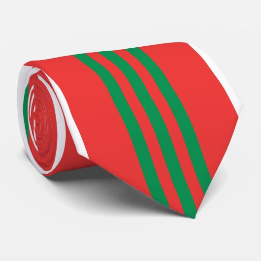 Rood en groen Stropdas (Opgerold)