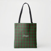 Rood en groen Tartan Canvas tas (Voorkant)