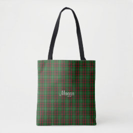 Rood en groen Tartan Canvas tas