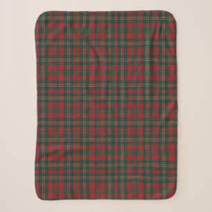 Rood en groen tartan geruit sherpa deken