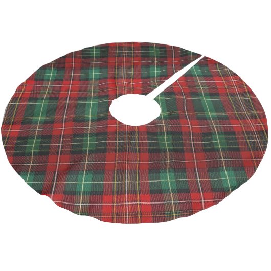 Rood en groen Tartan Kerstboom Rok (Gekanteld)