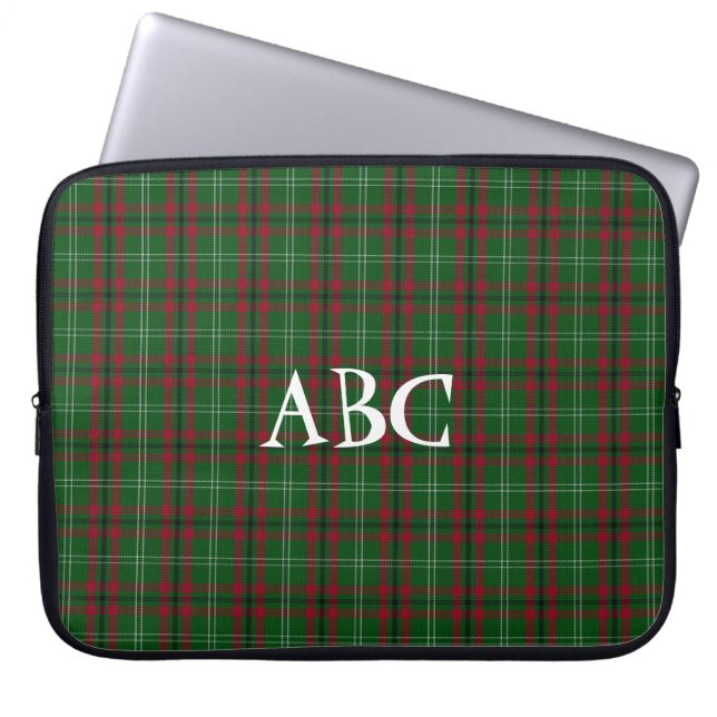 Rood en groen Tartan Laptop Bag Laptop Sleeve (Voorkant)
