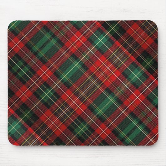 Rood en groen Tartan Muismat (Voorkant)