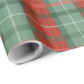 Rood en groen tartan patroon cadeaupapier (Rol Hoek)