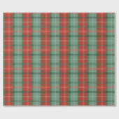 Rood en groen tartan patroon cadeaupapier (Vlak)