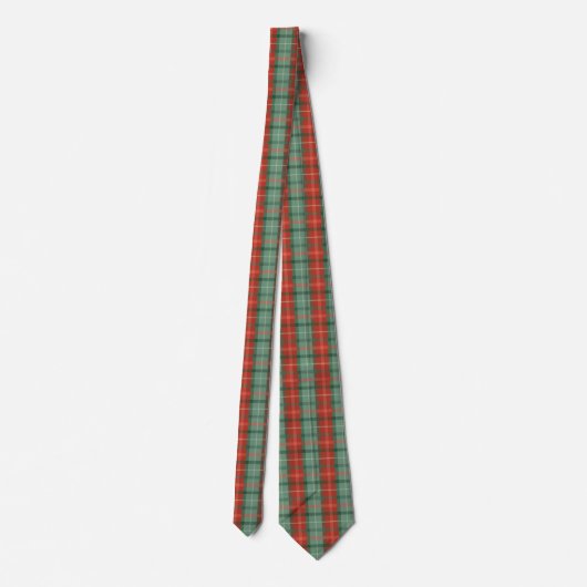 Rood en groen tartan patroon stropdas (Achterkant)