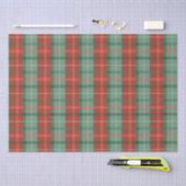 Rood en groen tartan patroon tissuepapier (Craft)