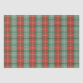 Rood en groen tartan patroon tissuepapier (Voorkant)