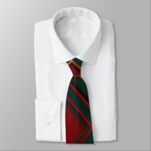 Rood en Groen Tartan Plaid Patroon Hals Stropdas
