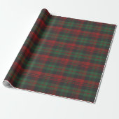 Rood- en Groen Tartan Pset Holiday Cadeaupapier (Uitgerold)